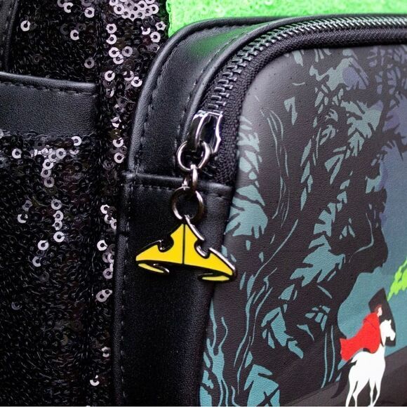 Maleficent Dragon Sequin Mini Backpack Sold Out NWT Disney Loungefly Exclusive - Picture 11 of 12